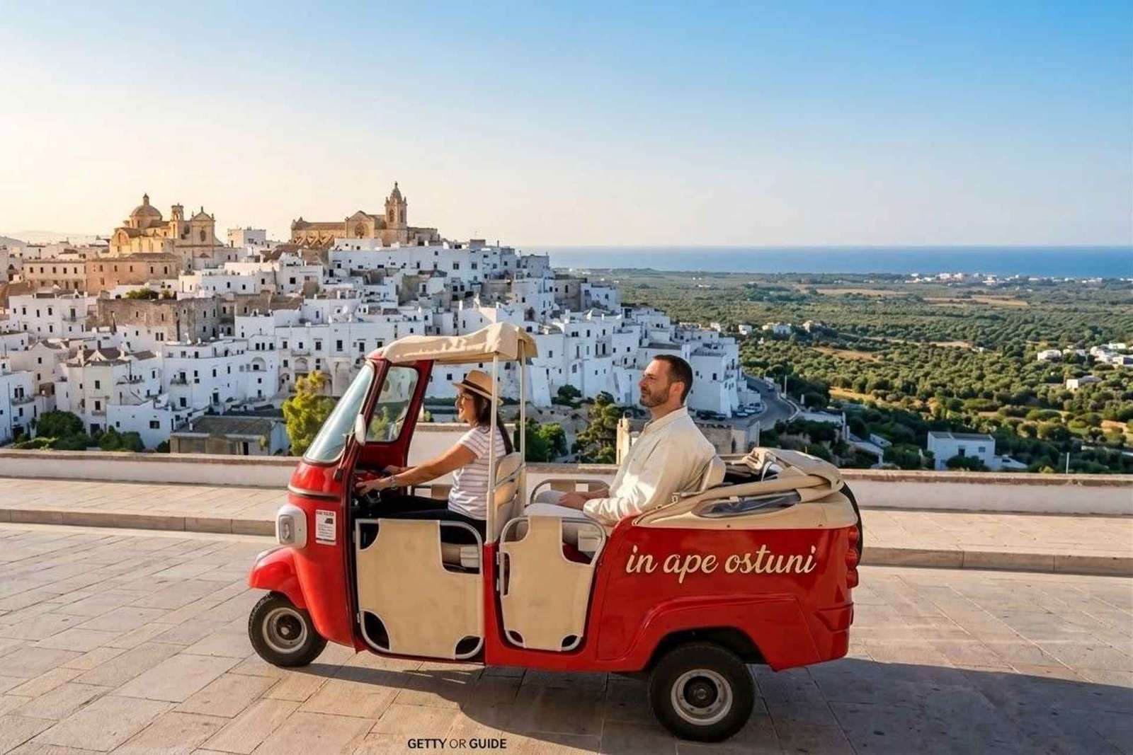 Ostuni Ape Calessino-túra a Fehér városban