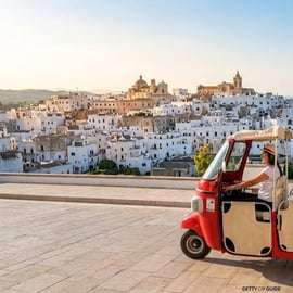 Ostuni Ape Calessino-túra a Fehér városban