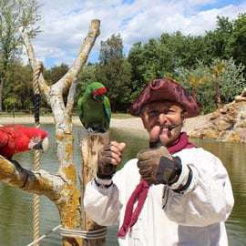 Breakfast with parrots at Masseria Mazzetta with wildlife park